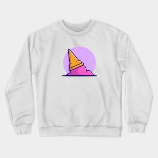 Ice Cream Cone Cartoon Vector Icon Illustration (11) Crewneck Sweatshirt